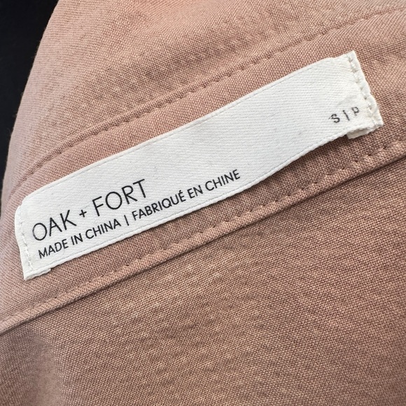 OAK + FORT Long Sleeve Shirt Dress Rose - Picture 5 of 10